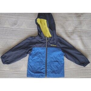 Columbia Toddler Boys Hooded Jacket – Blue & Navy, Size 3T